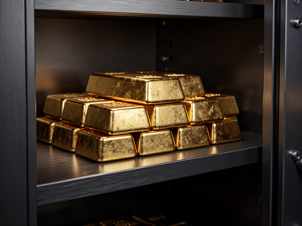 Gold bullion stored securely